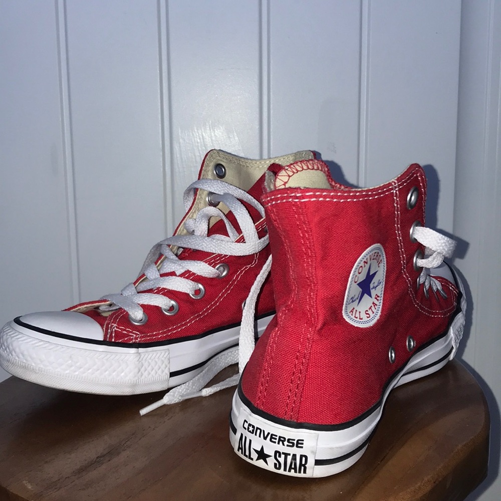 Classic Red High Top Converse Boston